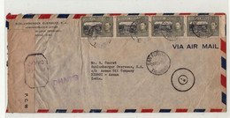 Trinidad / Airmail / India / Censorship - Trinidad & Tobago (1962-...)