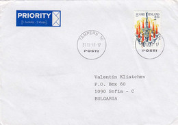 Finland - 058/1997 Letter Ordinary+priority From Tampere To Sofia(Bulgaria), Single Franked - Covers & Documents
