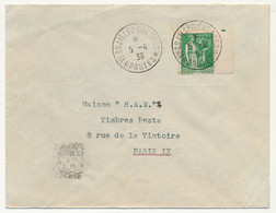FRANCE - Enveloppe Affr 90c Paix, Obl "Versailles Congrès *Postes*" 5/4/1939 - Cachets Commémoratifs