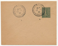 FRANCE - Enveloppe Non Adressée Affr 15c Semeuse, Obl "Versailles Congrès *Postes*" 17/1/1920 - Matasellos Conmemorativos