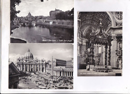 3 CPM PHOTO  ROMA (voir Timbres) - Collections & Lots