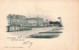 CPA - Espagne - Cartagena - Murallas Del Mar - Edit. Sabater Y - Carte Nuage - Daté 1908 - Kiosque - Other & Unclassified