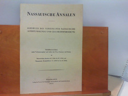 Nassauische Annalen - Jahrbuch Des Vereins Für Nassauische Altertumskunde Und Geschichtsforschung - Hesse