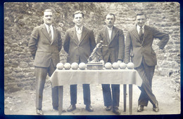 Cpa Carte Photo Joueur De Boules Avec Leur Trophée   LANR20 - Regional Games