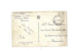 Oblitération "Knokke" Sur Carte Postale Adressée En Franchise Militaire à La Bouverie. - Zonder Portkosten