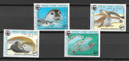 Mauritania 1986 MiNr. 871 - 875 Mauretanien Animals Marine Mammals Mediterranean Monk Seal WWF 4v MNH ** 15.00 € - Mauritanie (1960-...)