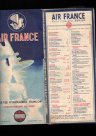 (aviation) AIR FRANCE  Cartes Itinéraires DUNLOP Europe-Afrique Du Nord 1954 (M5011) - Cartes Routières