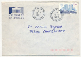 FRANCE - Env. En-tête, Affr 2,50 Lille, Cad "Congrès Du Parlement Versailles" 19/7/1993 - Gedenkstempel