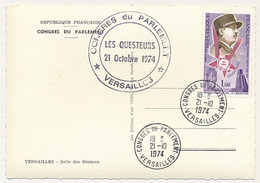 FRANCE - CPM Affr 1,00 Général Koenig, Cad "Congrès Du Parlement Versailles" 21/10/1974 + Questeurs / Salle Des Séances - Matasellos Conmemorativos