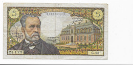 Billet De 5 Francs Type Louis Pasteur - 5 Mai 1967.E- Série G.53 - 5 F 1966-1970 ''Pasteur''