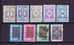 Türkei, Turkey 1971-1975: Officials, 9 Diff. Used, 9 Versch. Gestempelt - Timbres De Service