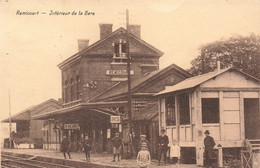 CPA - Remicourt - Intérieur De La Gare - Edit. Cl. Renson - Oblitéré Remicourt 1935 - Animé - Remicourt