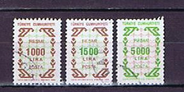 Türkei, Turkey 1993: Official, Michel 198-200 Used, Gestempelt - Timbres De Service