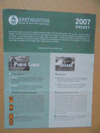 Earthjustice - Because The Earth Needs A Good Lawyer - 2007 Docket - Natuur