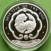 Bhutan 200 Ngultrum 2018 Lunar Calendar - Hour Of The Dog (silver 999, 1 Ounce) - Bhutan