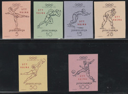 249 Trieste B  1952 - Olimpiadi Di Helsinki / Olimpic Game Imperf N. 56/61. Cert. Cilio. Cat. € 3750,00. SPL - Mint/hinged