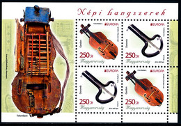 HUNGARY/Ungarn Magyar EUROPA 2014 "National Music Instruments" Minisheet** - 2014