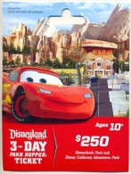 Disneyland Resort,  Anaheim, CA., U.S.A.  Admission Ticket  Card On Its Backer # Dt-162a - Passeports Disney