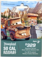 Disneyland Resort,  Anaheim, CA., U.S.A.  Admission Ticket  Card On Its Backer # Dt-163a - Passaporti  Disney