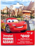 Disneyland Resort,  Anaheim, CA., U.S.A.  Admission Ticket  Card On Its Backer # Dt-164a - Toegangsticket Disney