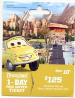 Disneyland Resort,  Anaheim, CA., U.S.A.  Admission Ticket  Card On Its Backer # Dt-166a - Pasaportes Disney