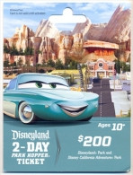 Disneyland Resort,  Anaheim, CA., U.S.A.  Admission Ticket  Card On Its Backer # Dt-168a - Passeports Disney