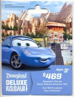 Disneyland Resort,  Anaheim, CA., U.S.A.  Admission Ticket  Card On Its Backer # Dt-170a - Toegangsticket Disney