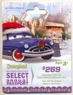 Disneyland Resort,  Anaheim, CA., U.S.A.  Admission Ticket  Card On Its Backer # Dt-174a - Disney Passports