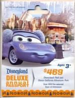 Disneyland Resort,  Anaheim, CA., U.S.A.  Admission Ticket  Card On Its Backer # Dt-175a - Passeports Disney