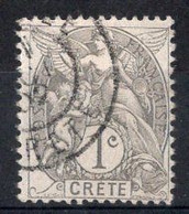 CRETE Timbre Poste N°1 Oblitéré TB Cote : 2€50 - Usati