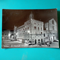 Cartolina Foligno - La Cattedrale E Il Palazzo Delle Canoniche - Notturno. Viaggiata 1955 - Foligno