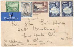 Bermudes - Bermuda - Hamilton - Devant De Lettre (front Letter) Pour New York (USA) - Série - 19 Janvier 1938 - Bermudes