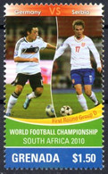 GRENADA - 1v - MNH - Germany Vs Serbia - FIFA Football World Cup - South Africa 2010 - Fußball Voetbal Futebol - 2010 – África Del Sur