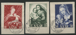 SARRE SAAR N° 331 à 333. 3 Fragments Oblitérés Premier Jour (Ersttag) - Unused Stamps