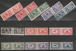 341 Egeo  1934 - Pacchi Postali N. 1/11. Cat. € 450,00. SPLMNH - Aegean