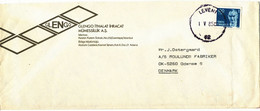 Turkey Cover Sent To Denmark Single Franked - Lettres & Documents