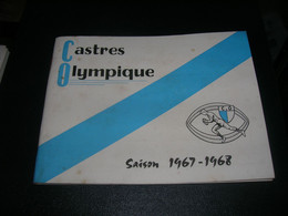 Livret Co Castres Olympique Saison 1967 1968 Rugby Programme Coupe Championnat Classement + Pub 112 Pages TB - Rugby