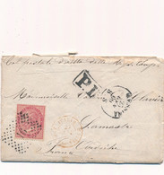 LETTRE COL POSTALE MESSINE LAMASTRE ARDECHE COVER MESSINA SICILE - Marcophilie