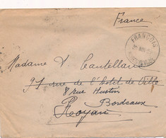 LETTRE MARTINIQUE FRANCOIS POUR ROYAN PUIS BORDEAUX COVER - Brieven En Documenten