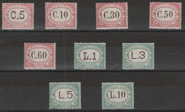 457 San Marino - Segnatasse  457 ** 1824 - Colori Dei Riquadri Cambiati N. 10/18.Cert. E. Diena. Cat. € 2125,00. SPLMNH - Timbres-taxe