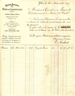 FACTURE.15.CANTAL.YDES.SOCIETE ANONYME DES MINES DE CHAMPAGNAC. - Other & Unclassified