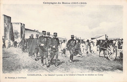 CPA - MILITARIAT - CAMPAGNE DU MAROC - Casablanca - Le Général Lyautey Et Le Général D'Amade Se Rendent Au Camp - Other Wars