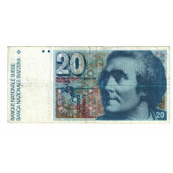 Billet, Suisse, 20 Franken, 1983, KM:55e, TB - Suisse