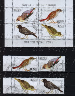 2014 Fauna  Songbirds 4v.+ S/S  - Used/oblitere (O) Bulgaria / Bulgarie - Gebraucht