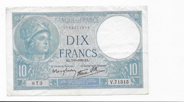 France - Billet De 10 Francs Type Minerve - KL.7-9 1939.KL - 10 F 1916-1942 ''Minerve''