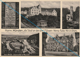 Ak Niedersachsen  Hannoversch Münden Die Stadt An Drei Flüssen Werra Fulda Weserstrom 5 Ansichten 1934 - Hannoversch Muenden