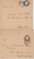 1889 - BRESIL - 2 BANDES ENTIER POSTAL LOCALES VOYAGEES - Briefe U. Dokumente