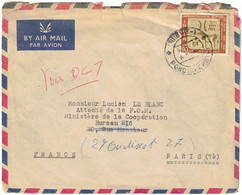 India - Inde - Pondichéry - Lettre Avion Pour Paris (France) - 1967 - Cartas & Documentos