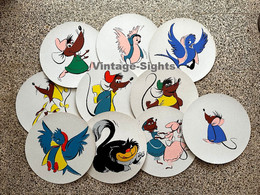 Disney: Cinderella Mice, Birds & Lucifer (10 Large Vintage Cinema Displays / Hangers ~1950s/1960s) - Afiches