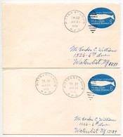 United States 1970 2 Pittsburgh & St. Louis RPO, Railway Post Office Covers, TR 31 & TR 32, Moby Dick Postal Envelopes - 1961-80